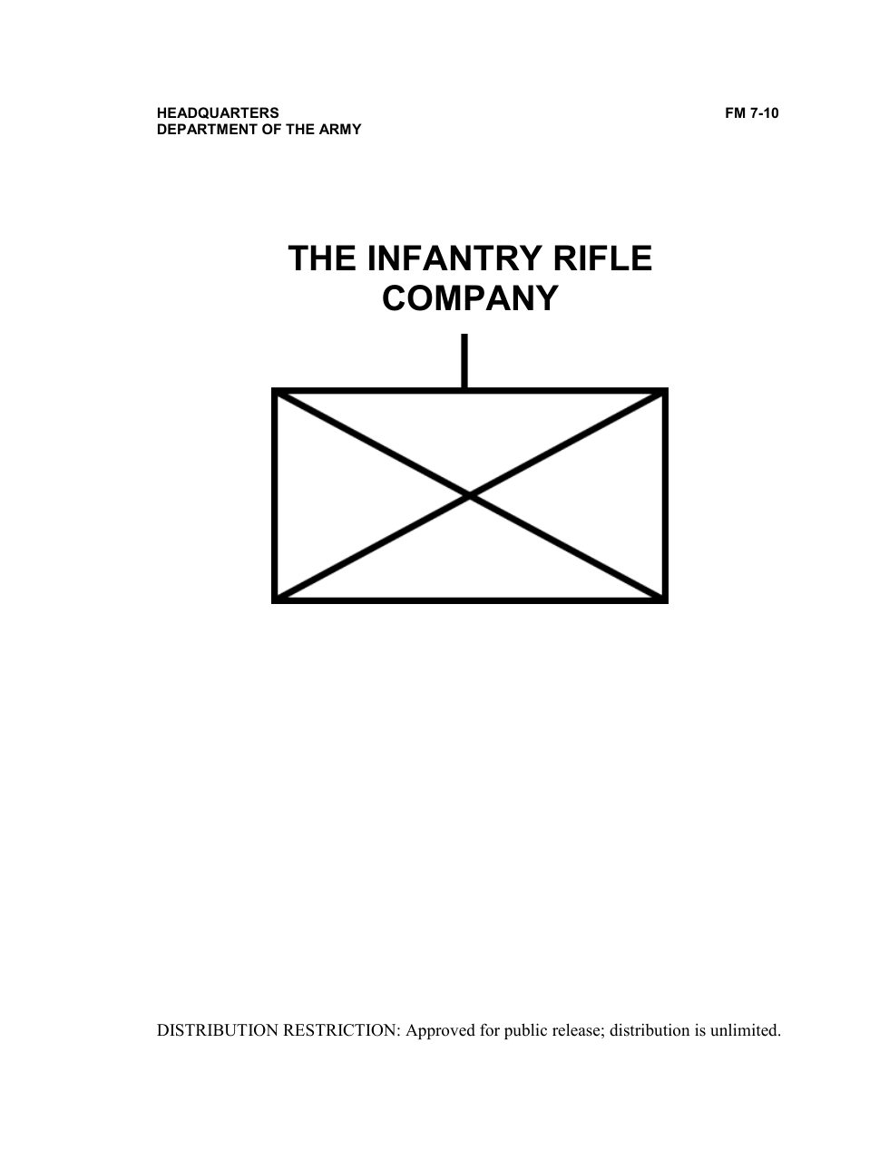 FM 7-10 Infantry Rifle Company cover