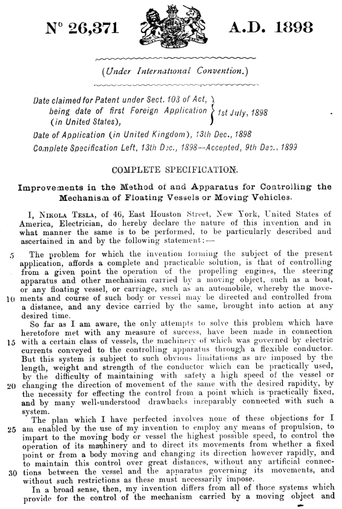 Tesla Patents - B26371 cover