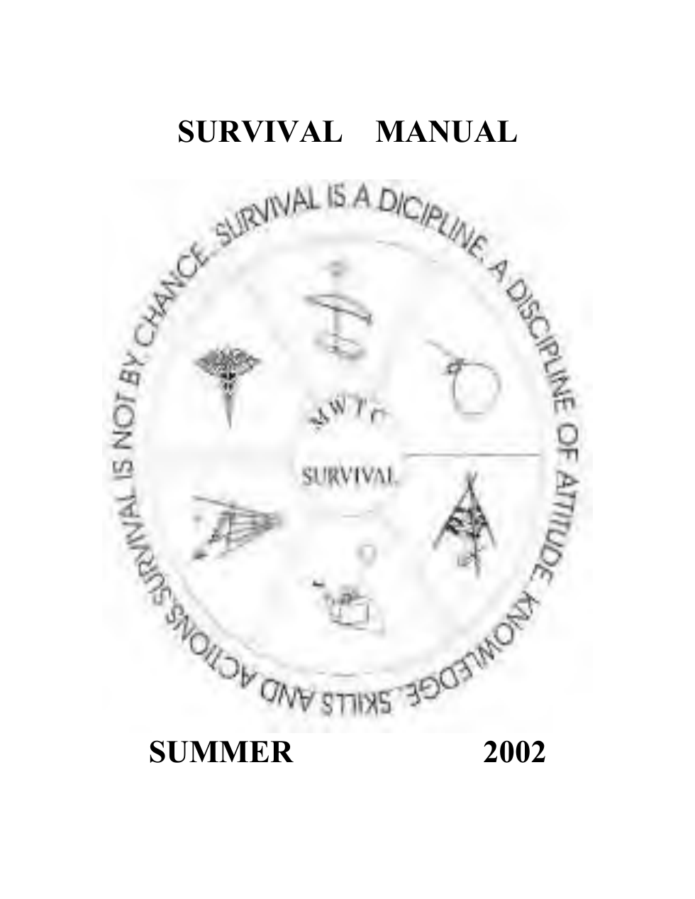 US Marine Corps - Summer Survival Course Handbook cover