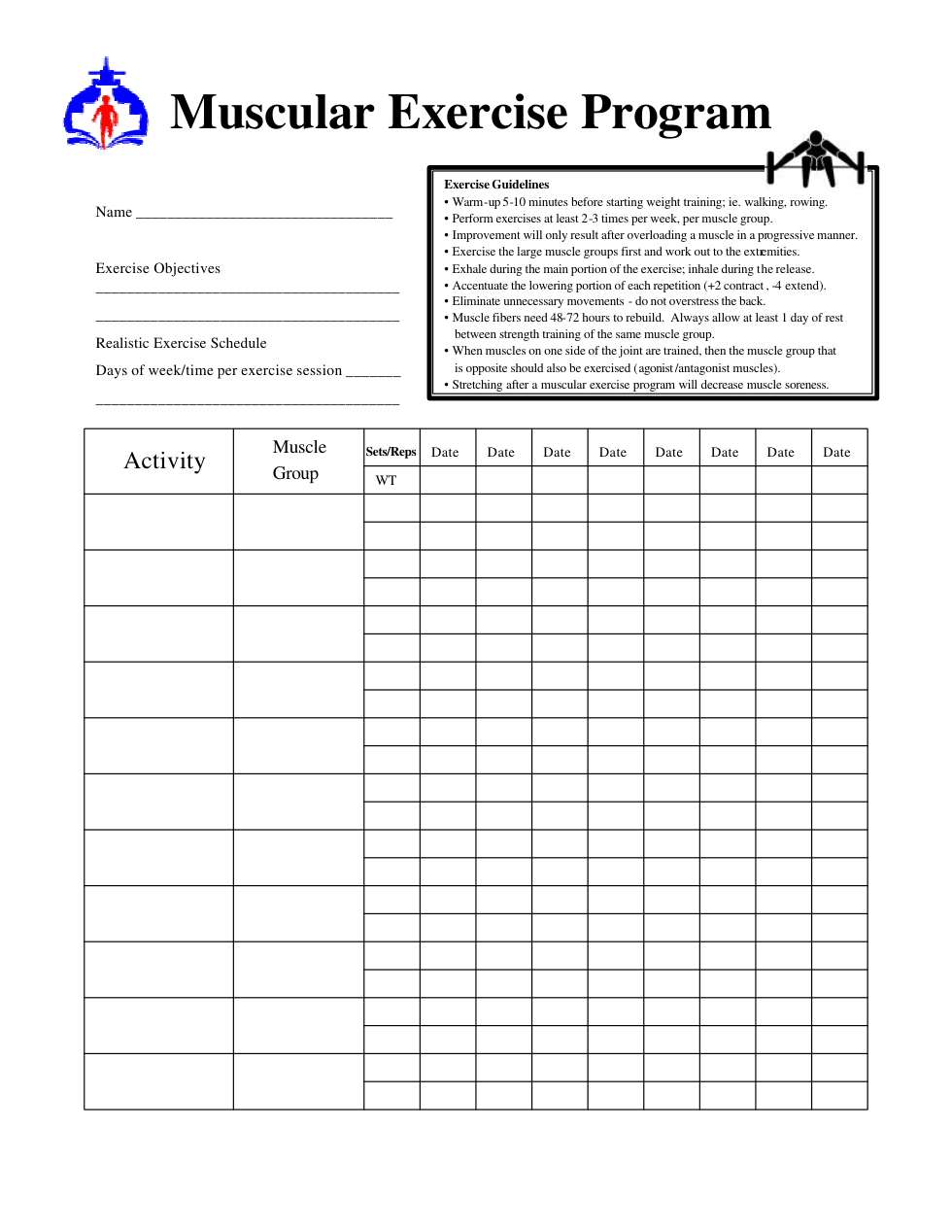 NAVY Muscular Exercise Program 7 pages cover