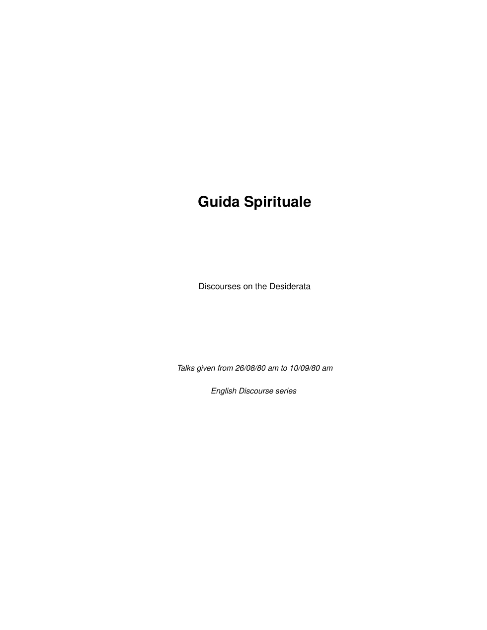 Guida Spirituale cover