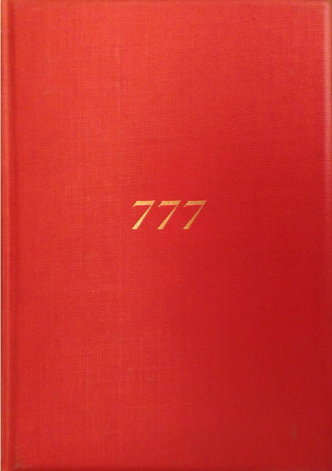 Liber 777 - A Crowley (1909) cover