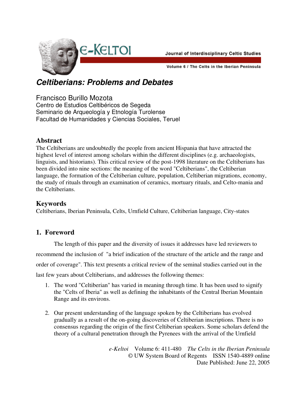 Celtiberians Problems and Debates cover