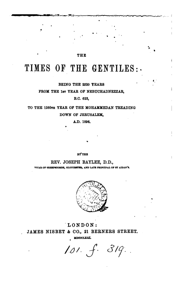 The times of the gentiles cover