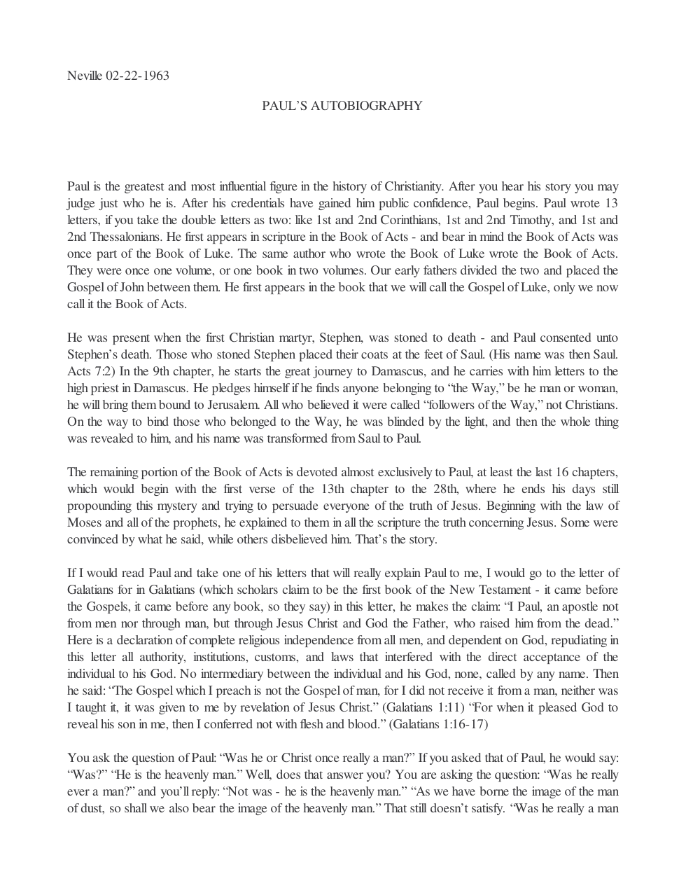1963.02.22, Pauls Autobiography cover