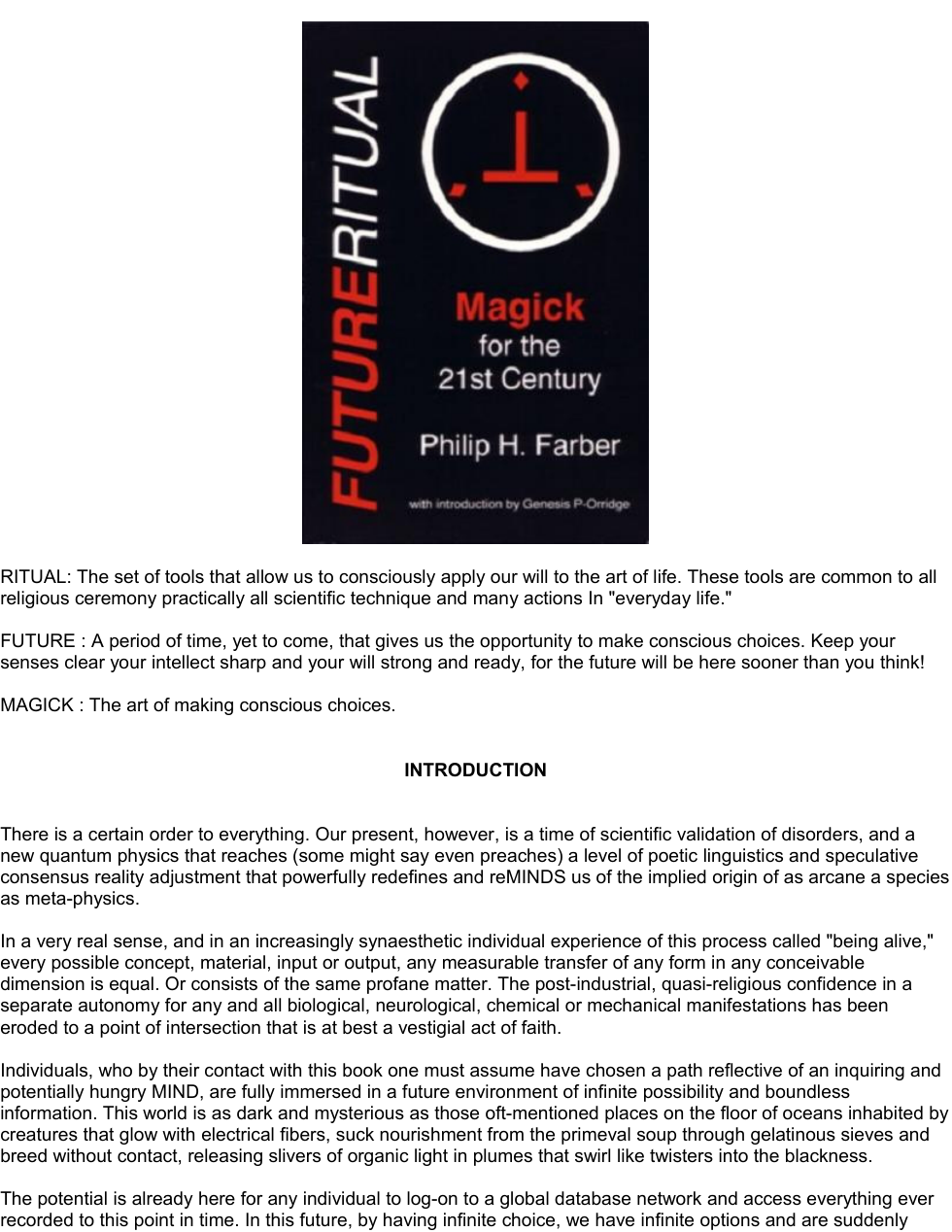 Magick for the 21st Century Philip H. Farber, cover