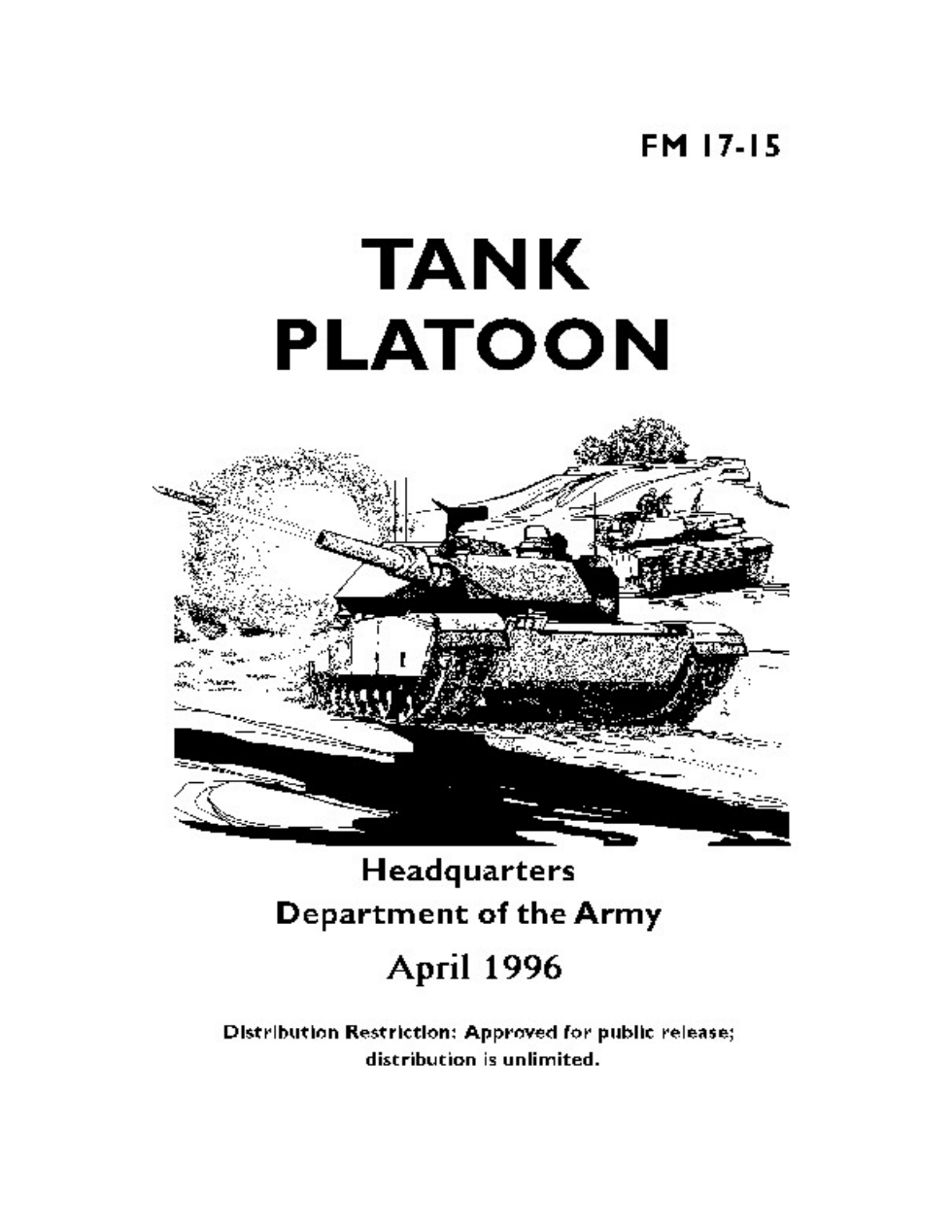 FM 17-15 Tank Platoon cover