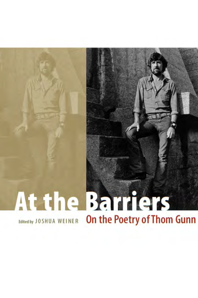 At the Barriers on the Poetry of Thom Gunn cover