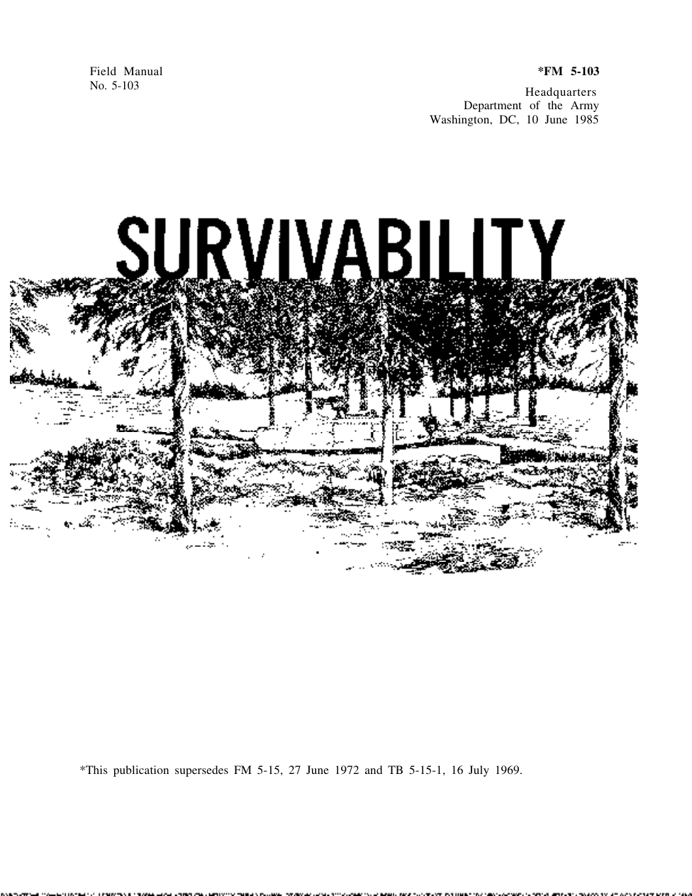 US Army Field Manual - Survivability cover