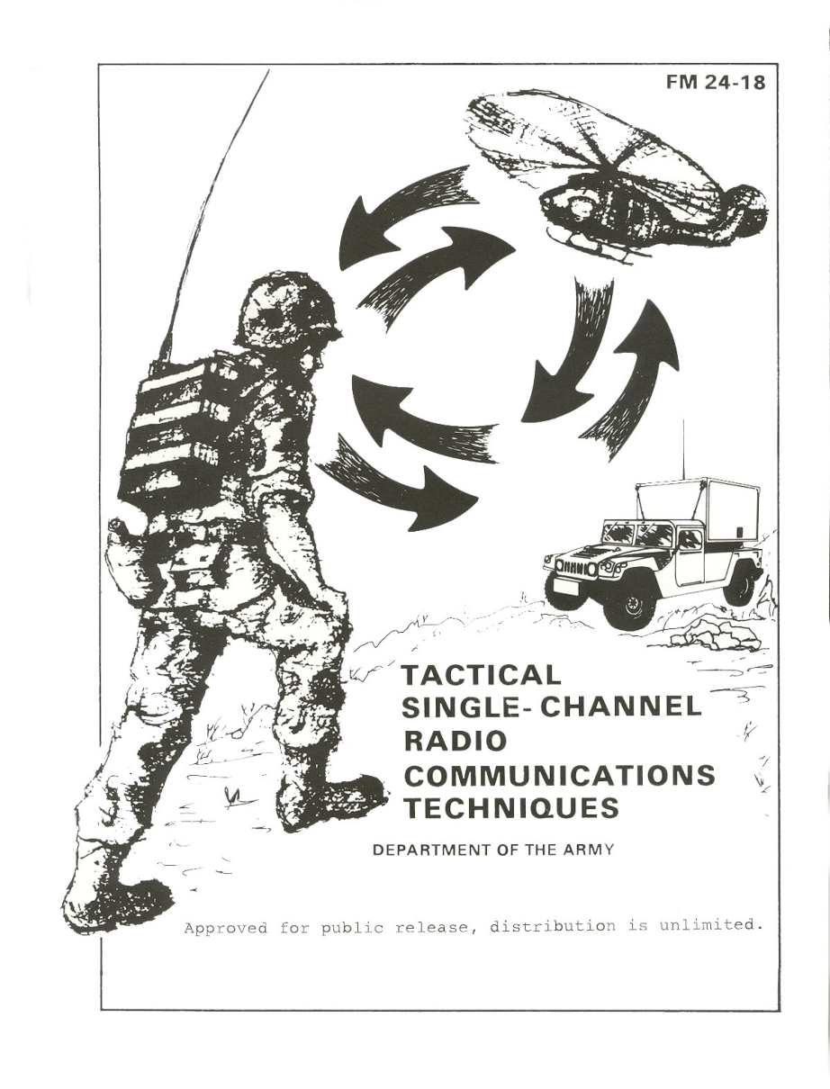 FM 24-18 Tactical Single Channel Radio Communications Techniques cover