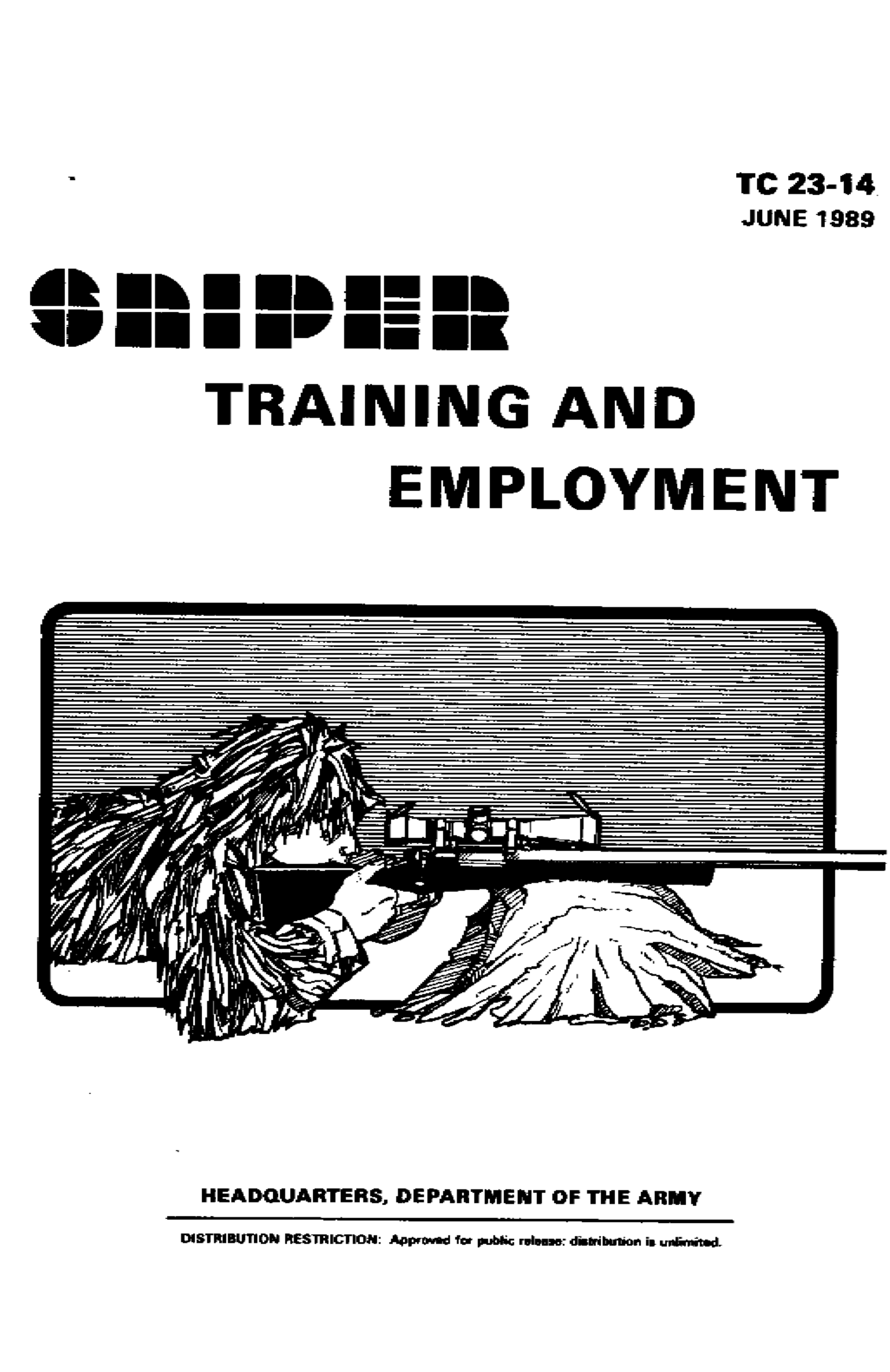 Sniper Training & Employment TC 23-14 cover
