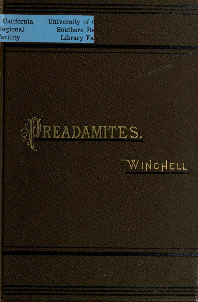 Alexander Winchell - Pre-Adamites cover
