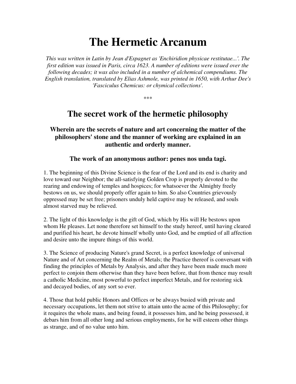 The Hermetic Arcanum cover