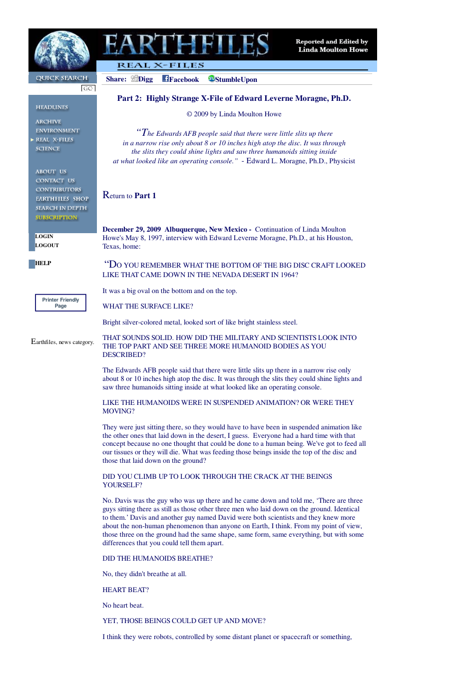 12 29 2009 Part 2 Highly Strange X-File of Edward Leverne Moragne, Ph.D. cover