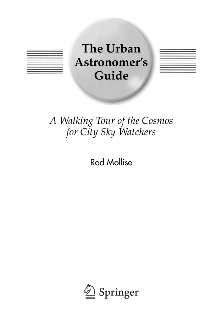 The Urban Astronomers Guide cover