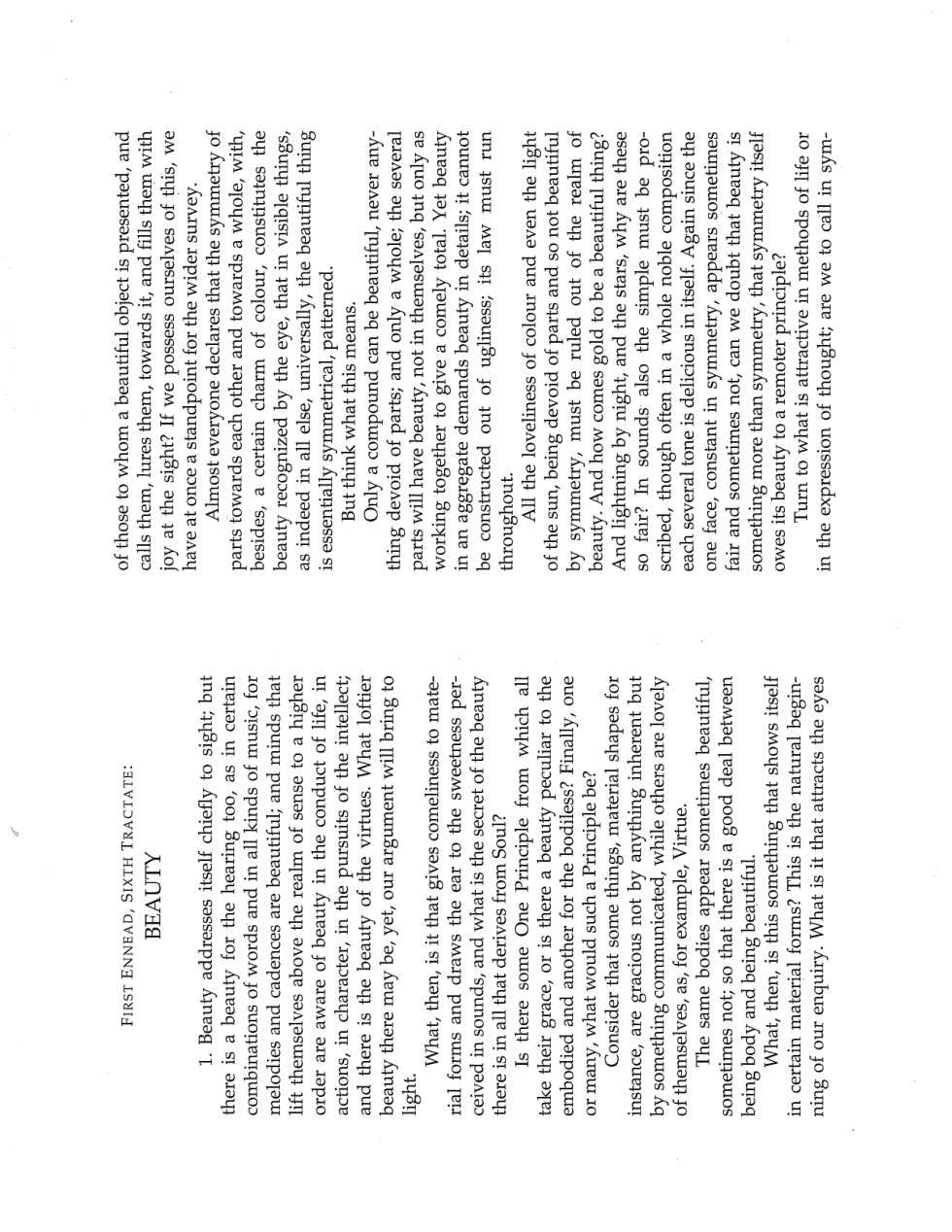 Plotinus On Beauty cover
