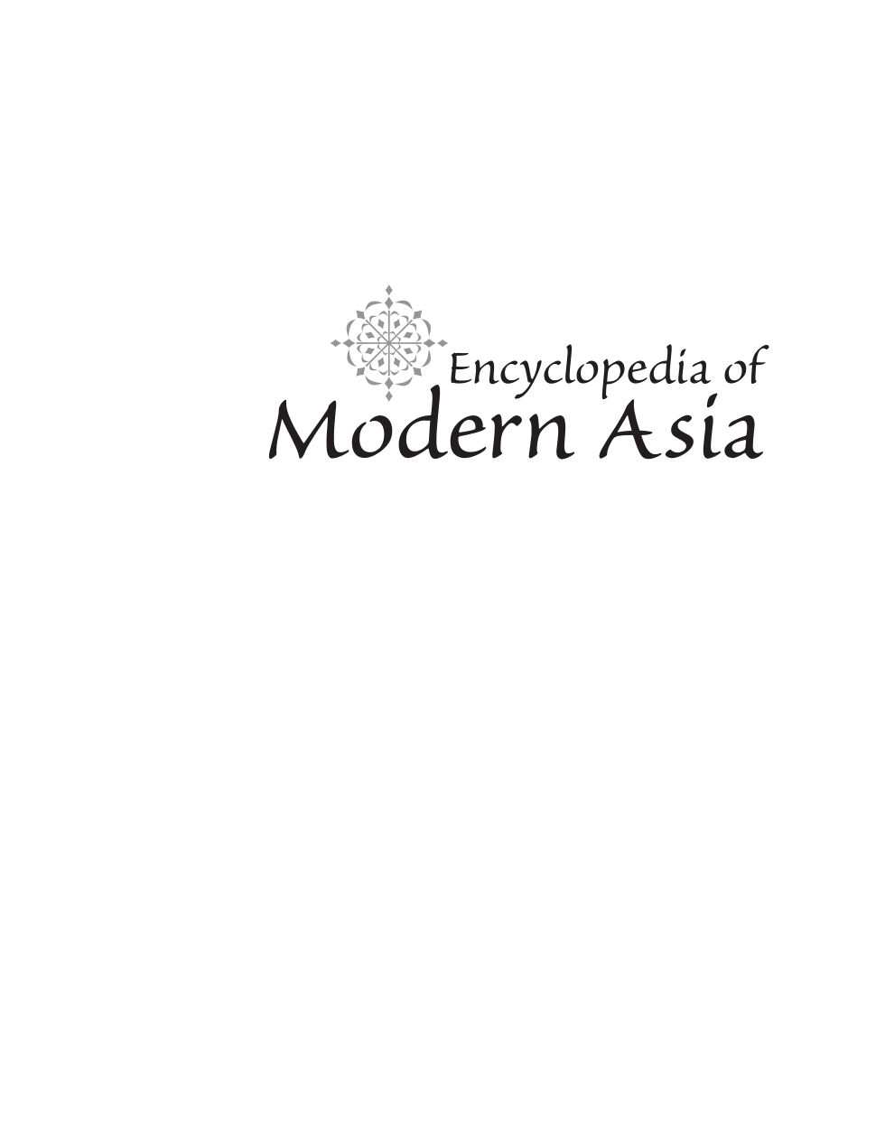 Gale Group Encyclopedia of Modern Asia Vol 3 cover