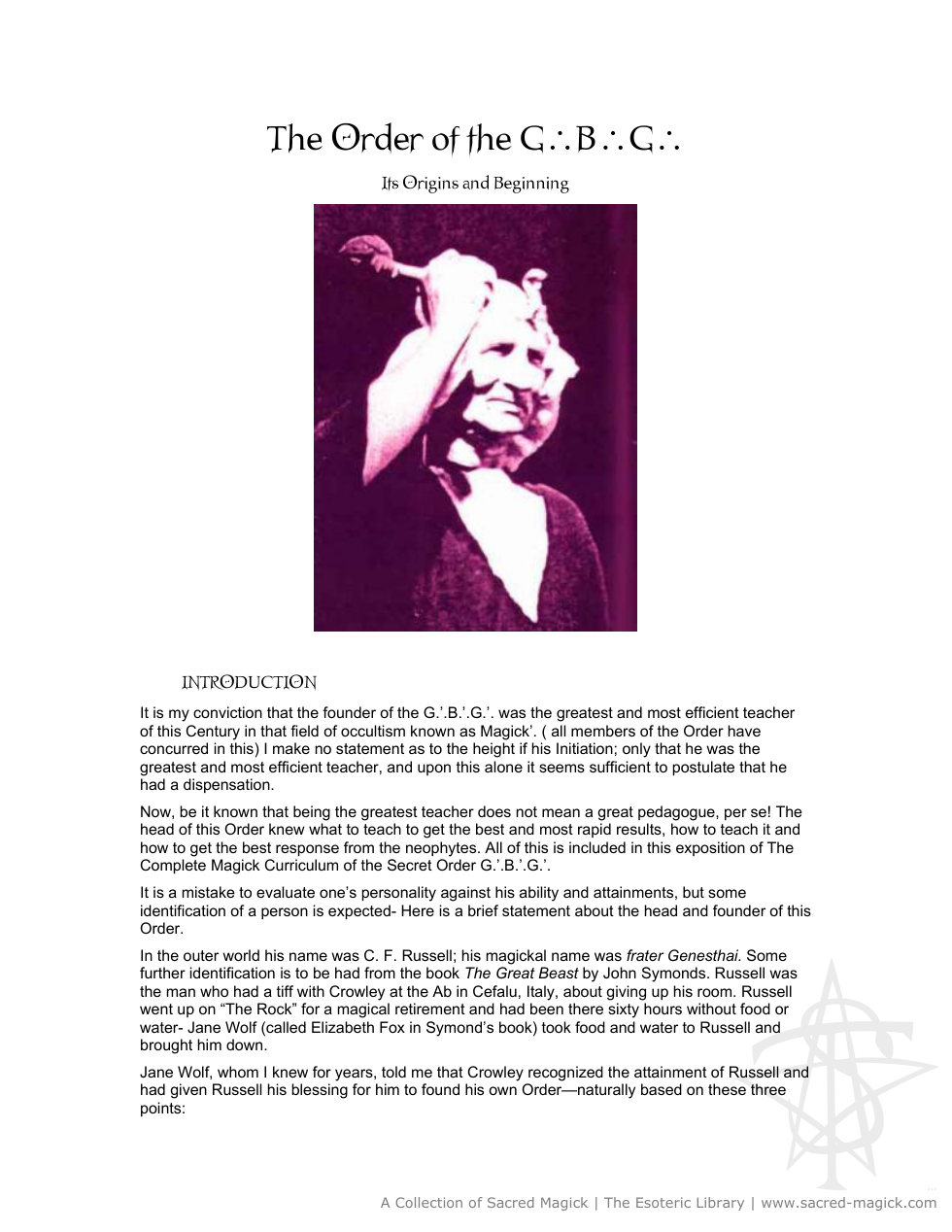 G.B.G. Curriculum cover
