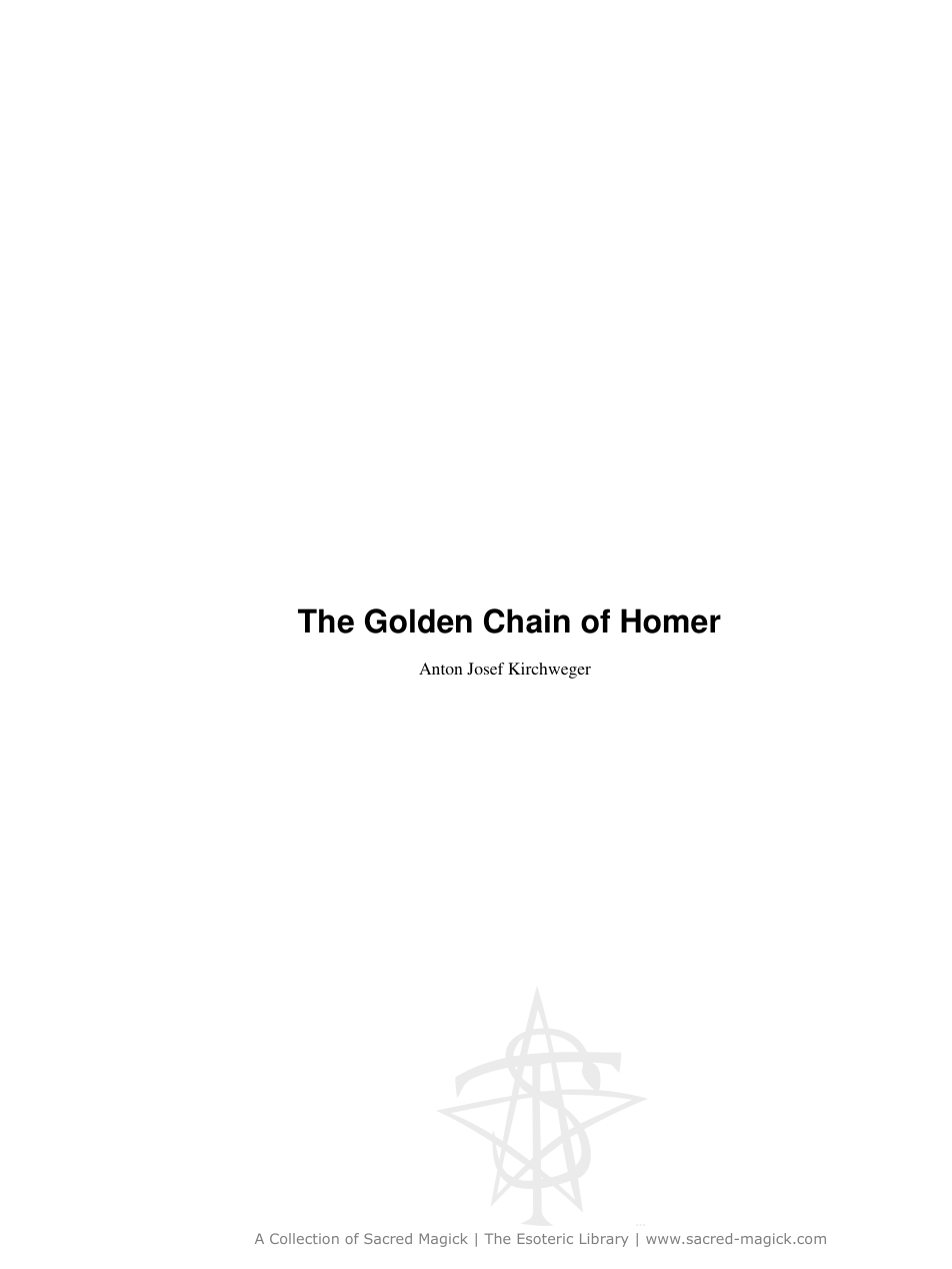 Golden Chain Of Homer cover