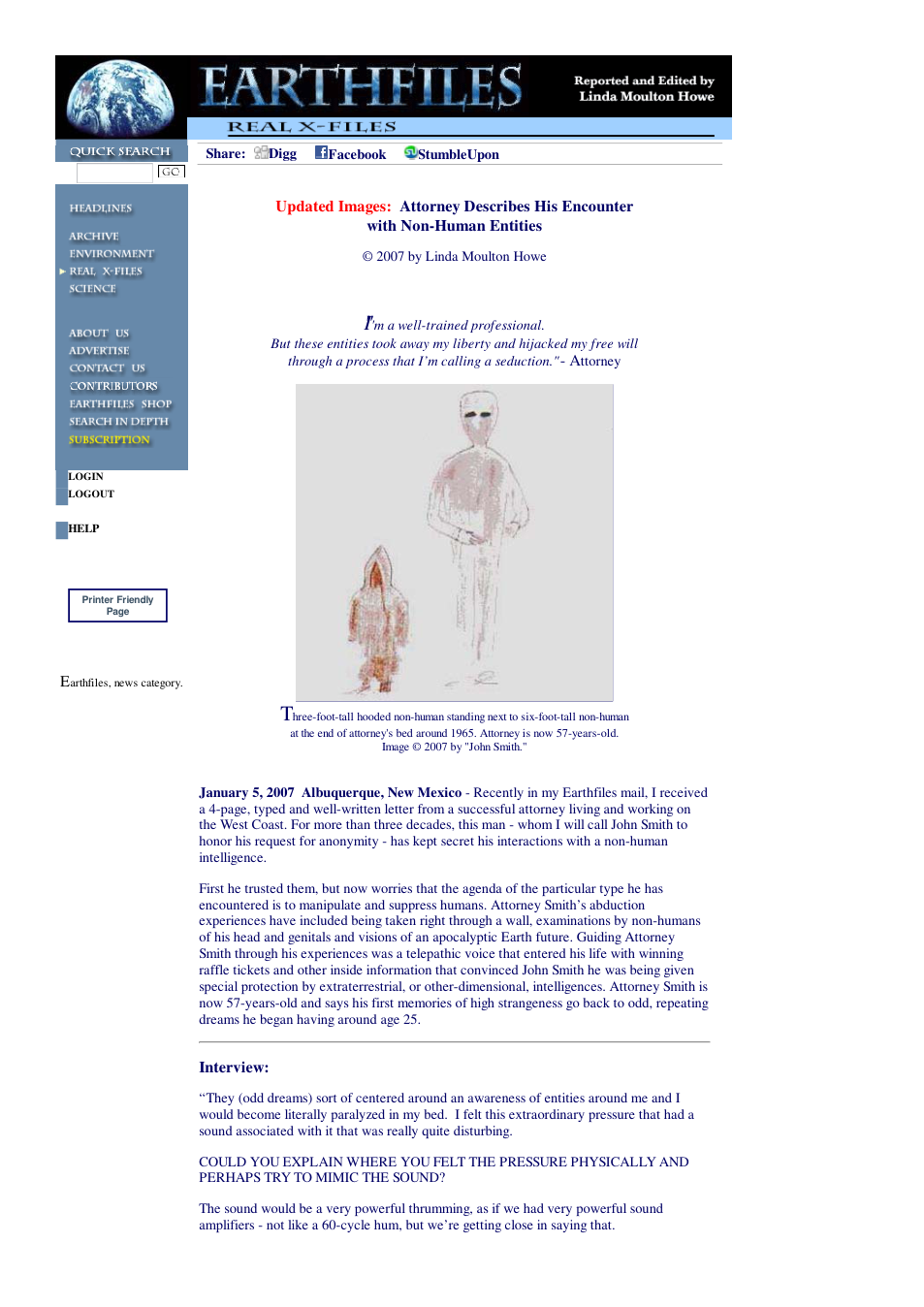 01 08 2007 Updated Attorney Describes His Encounter with Non-Human Entities cover