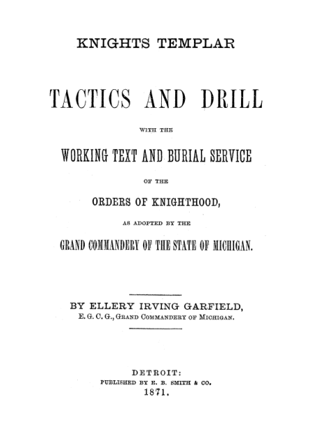 Knights Templar Tactics & Drill - E Garfield cover