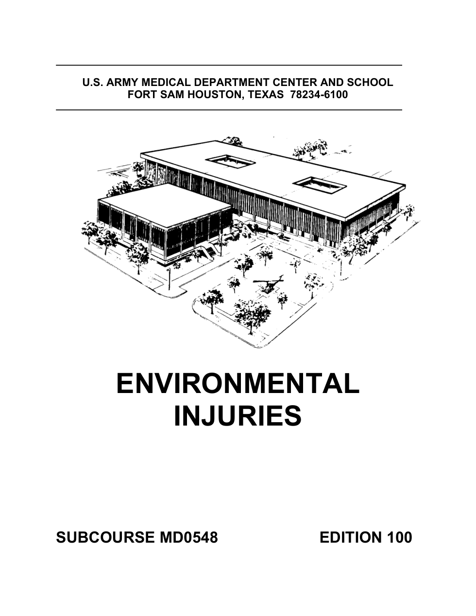 ARMY Medical - Environmental Injuries Ed 100 86 pages cover