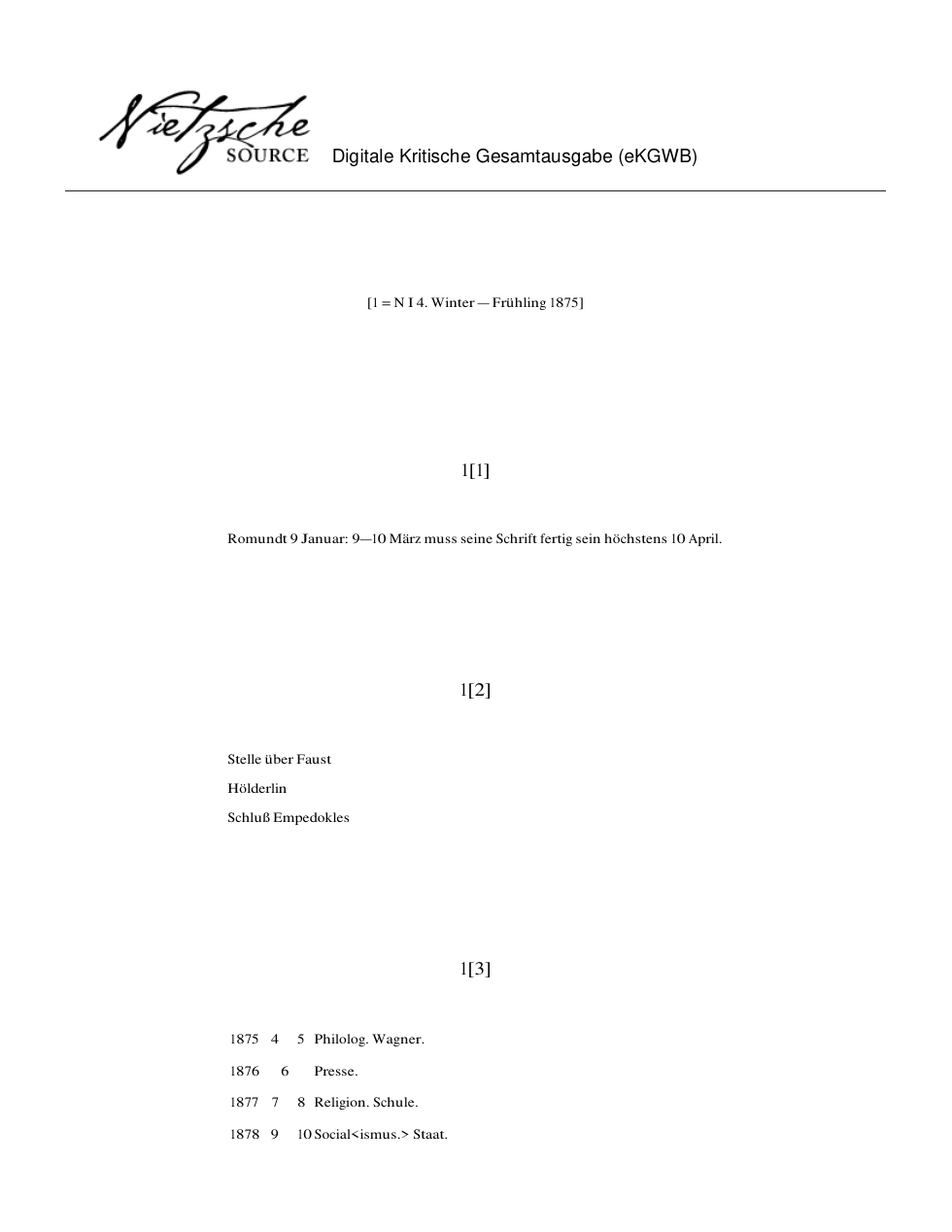 Nachgelassene Fragmente 1875-1879 cover
