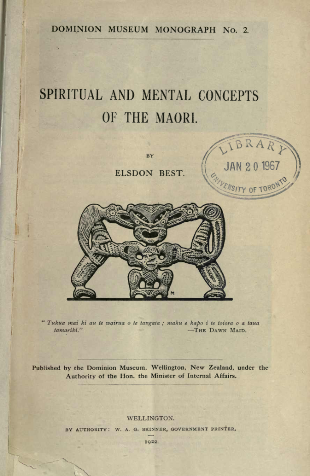 Spiritual & Mental Concepts Of The Maori - E Best cover