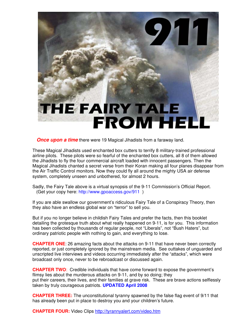 9-11 - The Fairy Tale From Hell cover