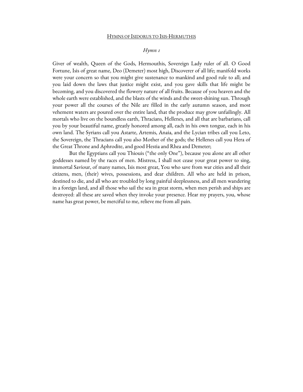 Isidorus Hymns cover