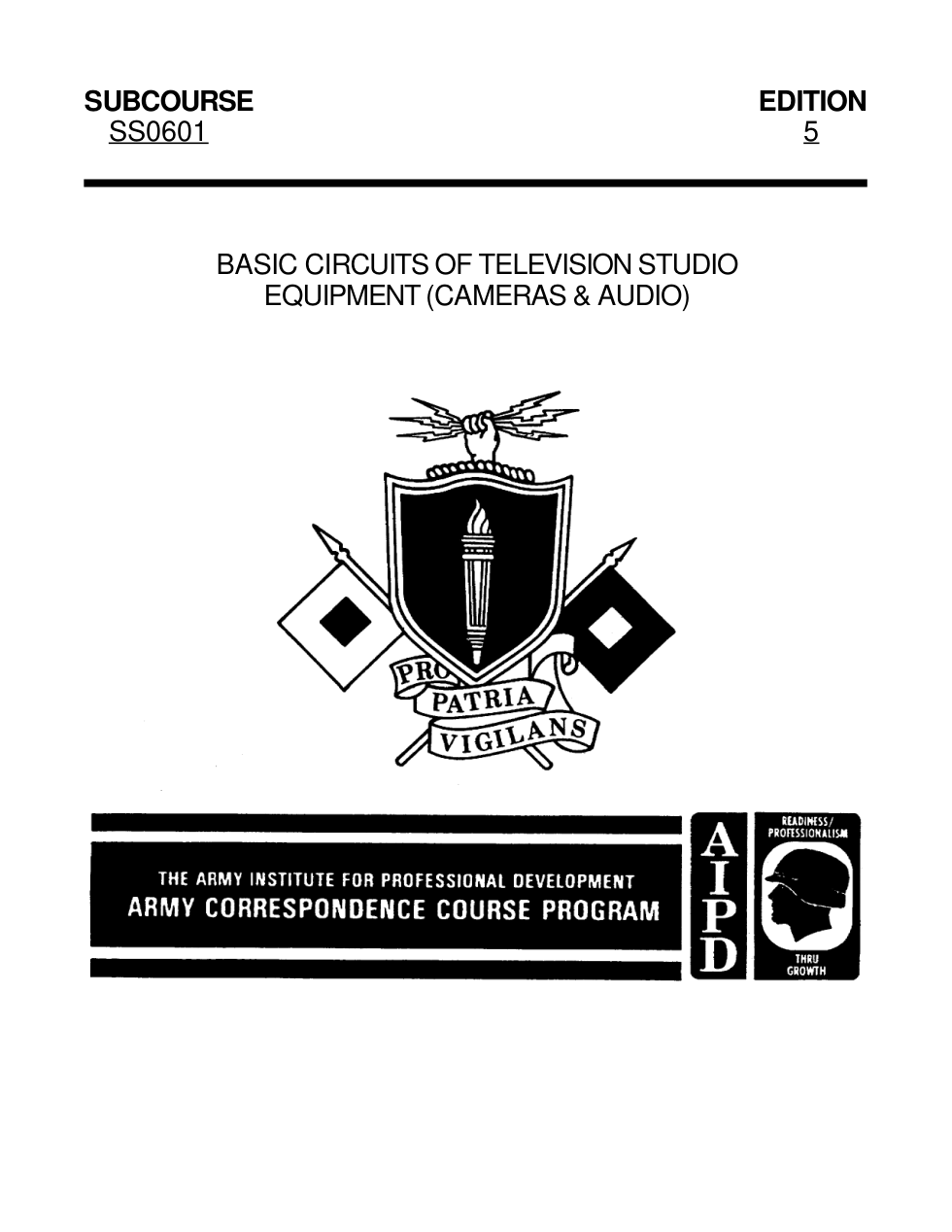 ARMY TV-Basic Circuits of TV Studio Equip. 65 pages cover