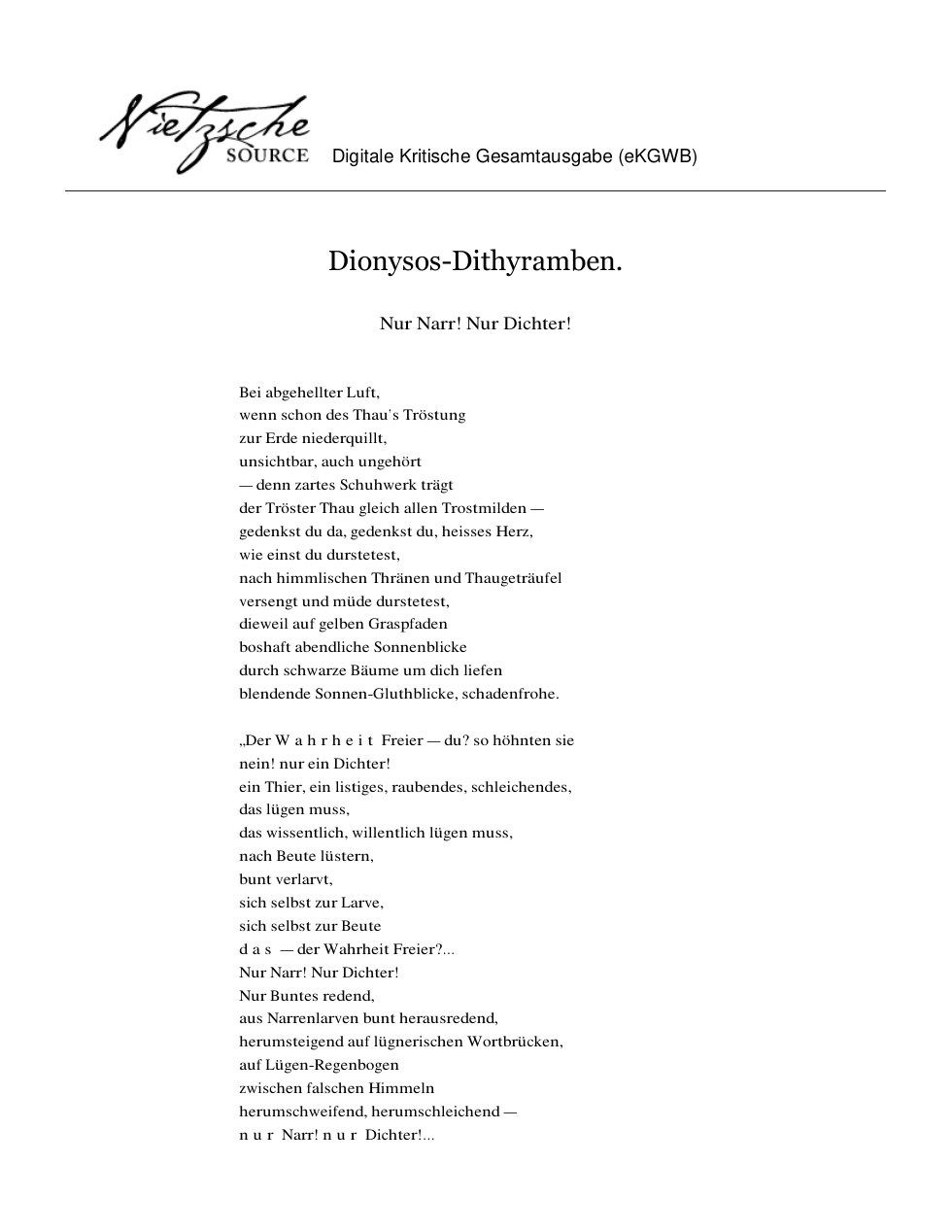 Dionysos-Dithyramben cover