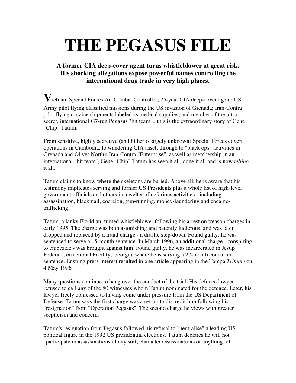 Pegasus File cover