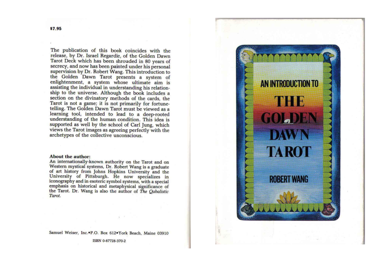 An Introduction to the Golden Dawn Tarot - WANG, Robert cover