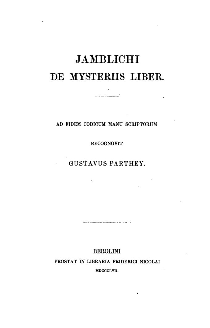 iamblichus de mysteriis greek latin7 cover