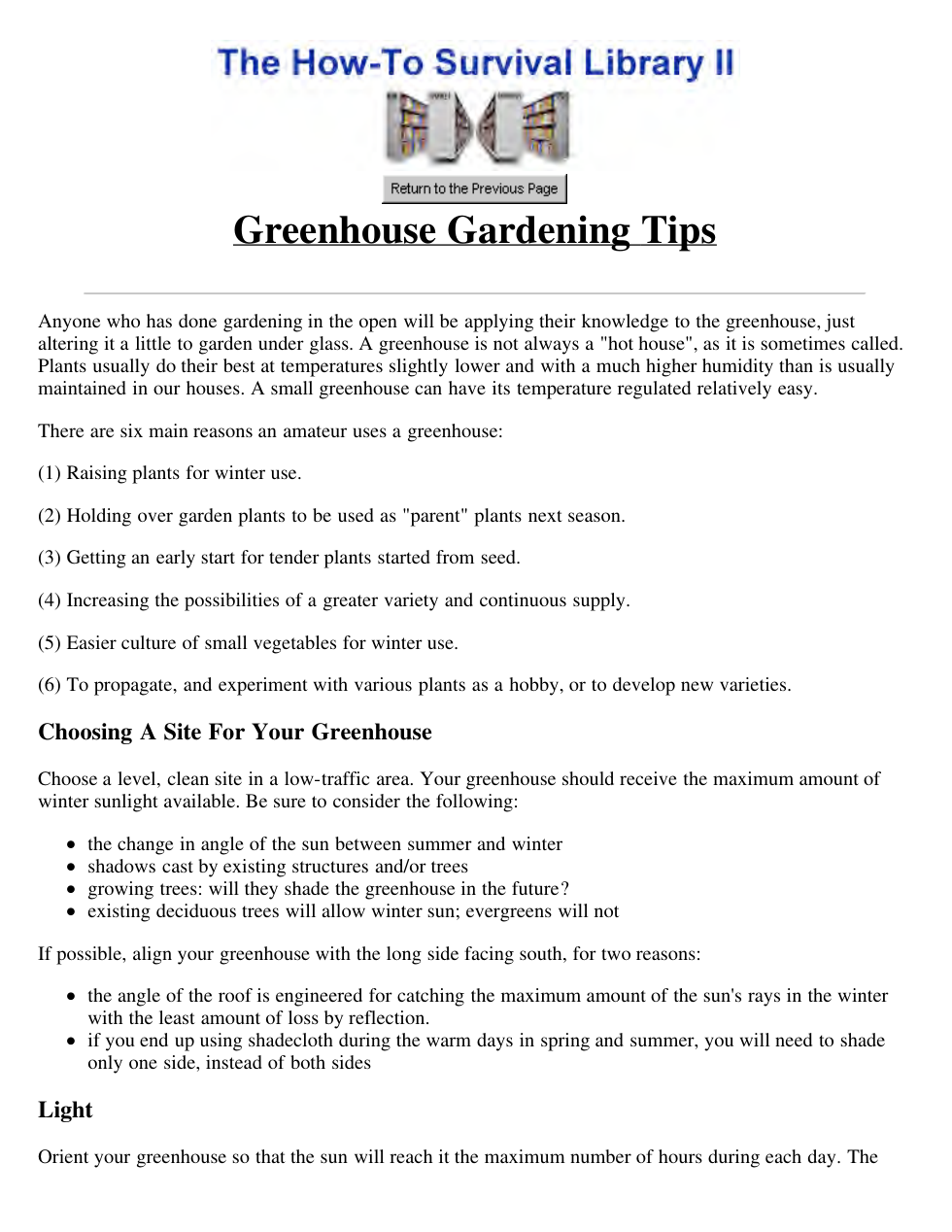 Greenhouse Gardening cover