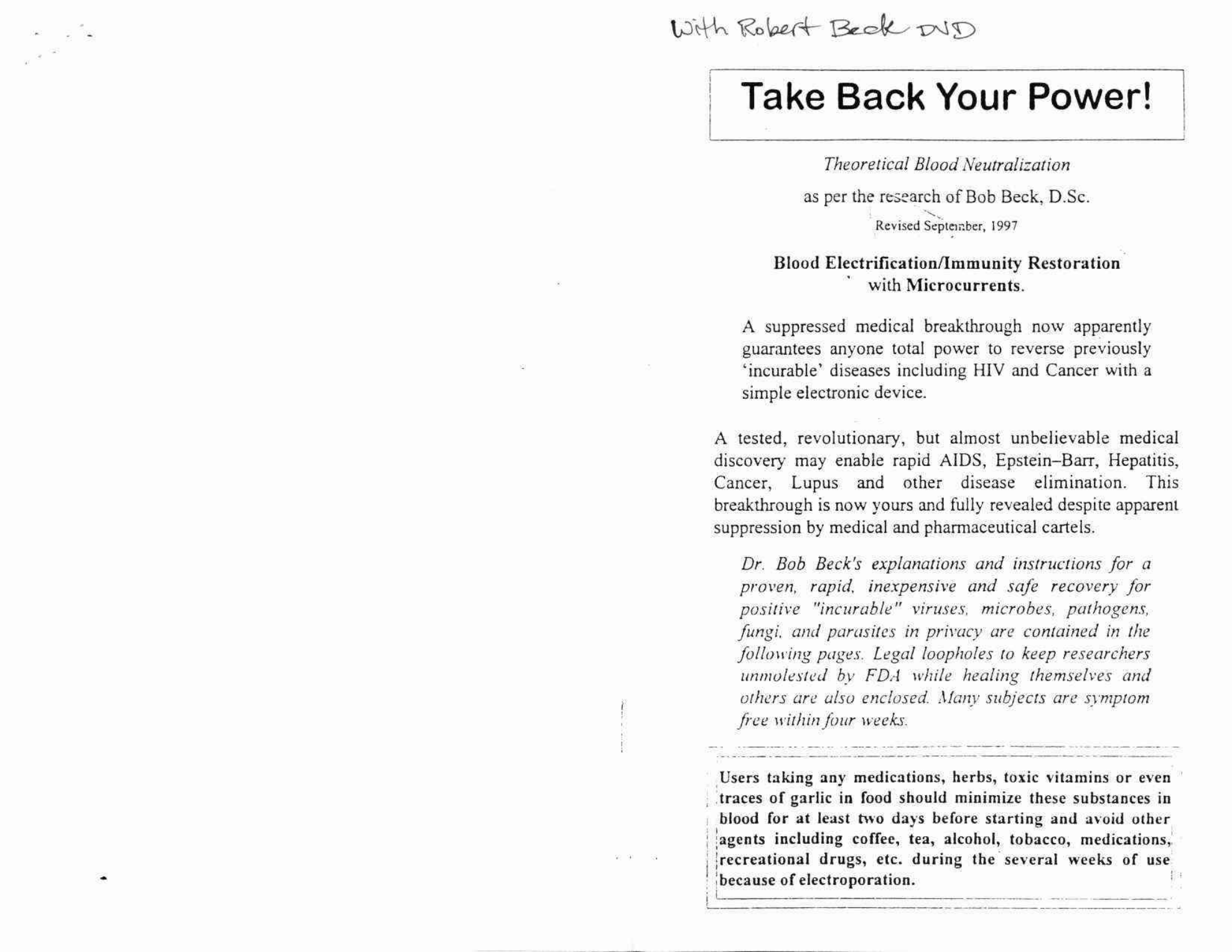 Suppressed Medical Discovery cover