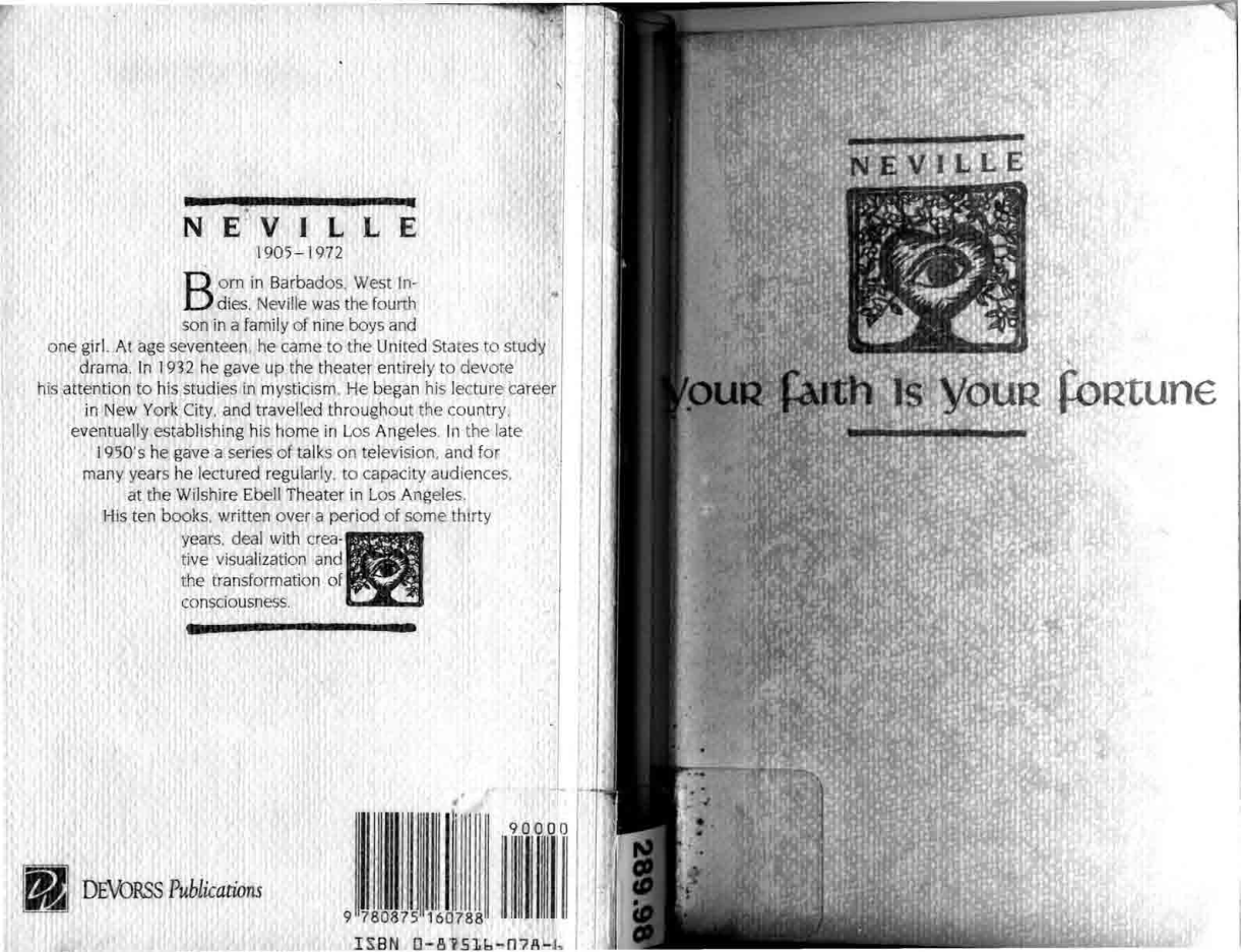 Neville Goddard - Your Faith Is Your Fortune cover