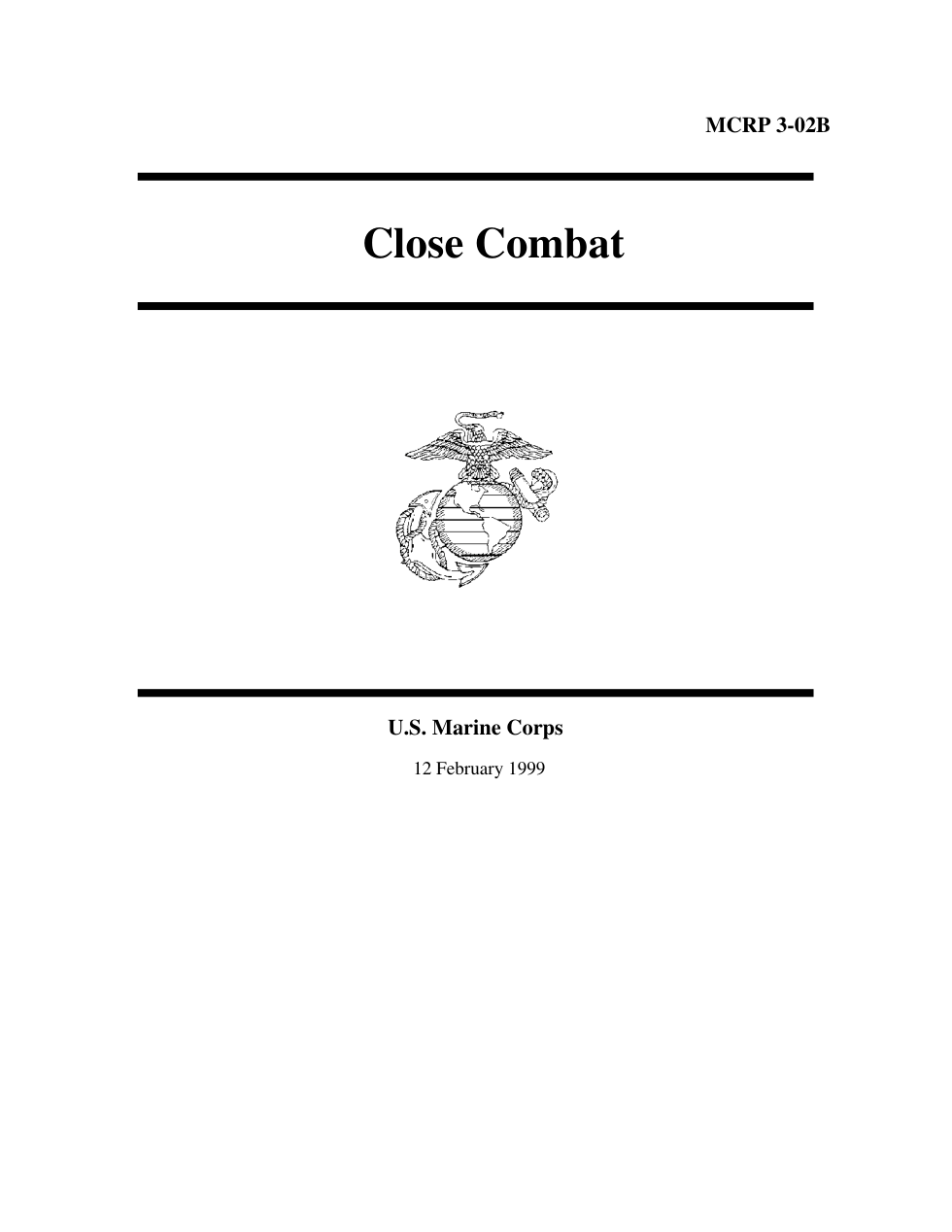 USMC Close Combat 1999 113 pages cover