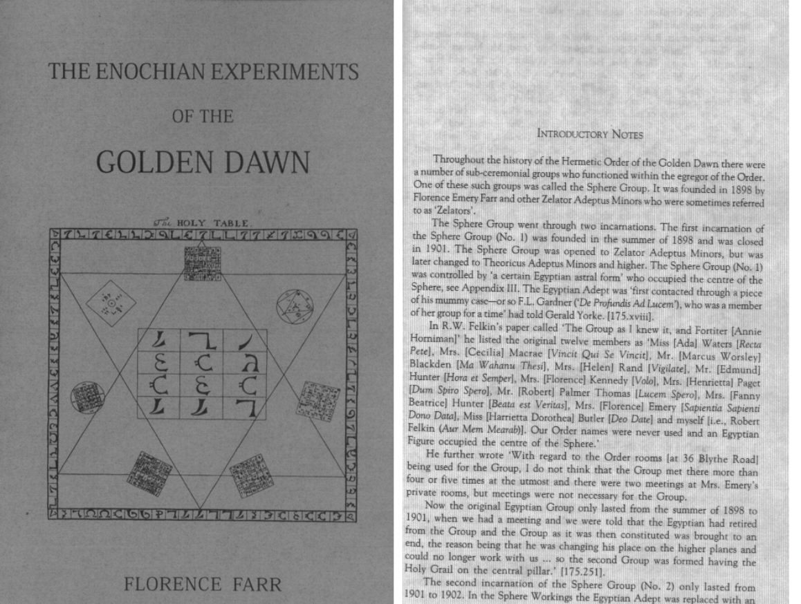 Florence Farr - Enochian Experiments of the Golden Dawn cover