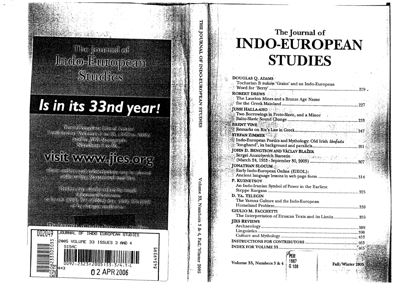 The Interpretation of Etruscan Texts and cover