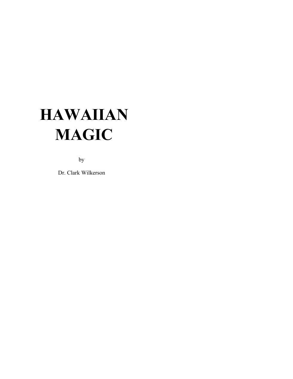 Hawaiian Magic cover