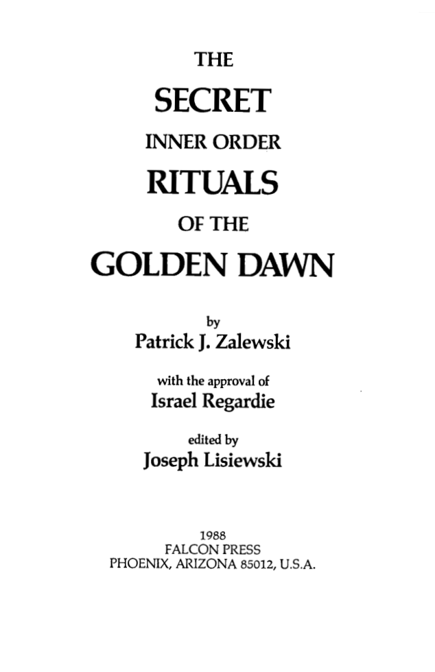 Inner Order Rituals of the GD - Pat Z cover
