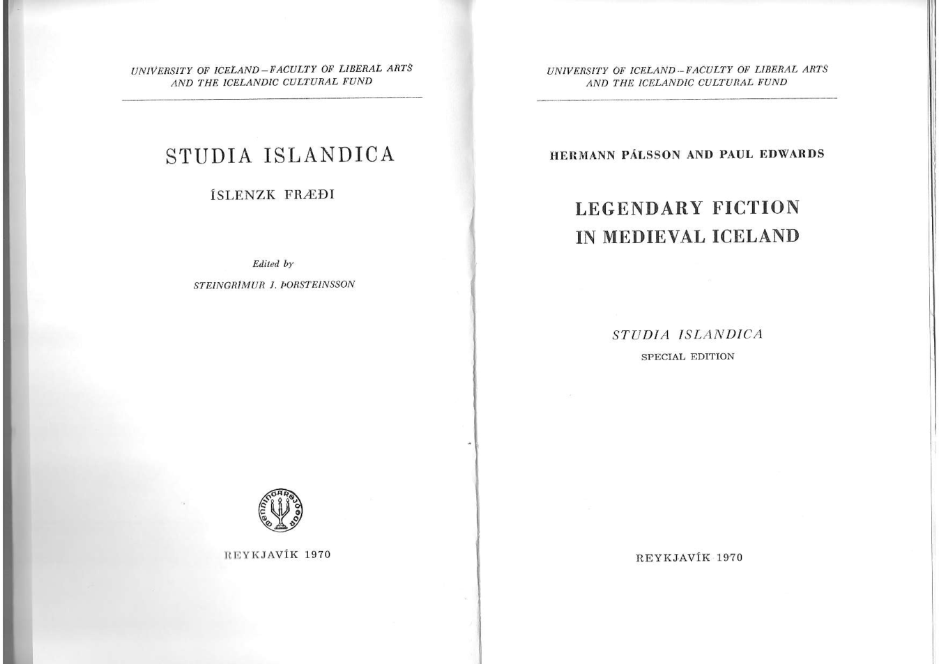 Hermann Palsson, Paul Geoffrey Edwards - Legendary fiction in medieval Iceland cover