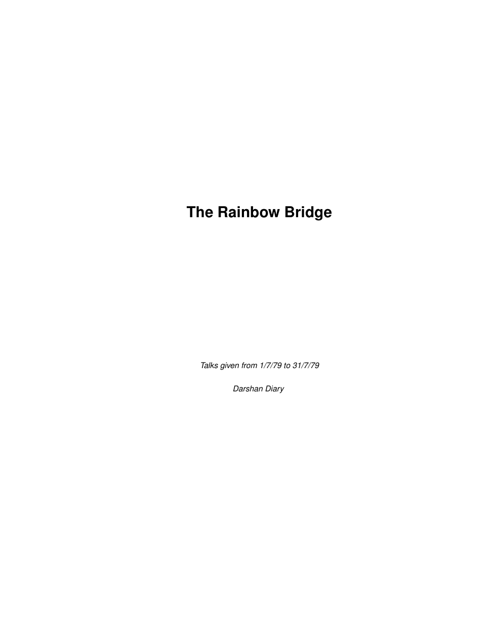 The Rainbow Bridge cover