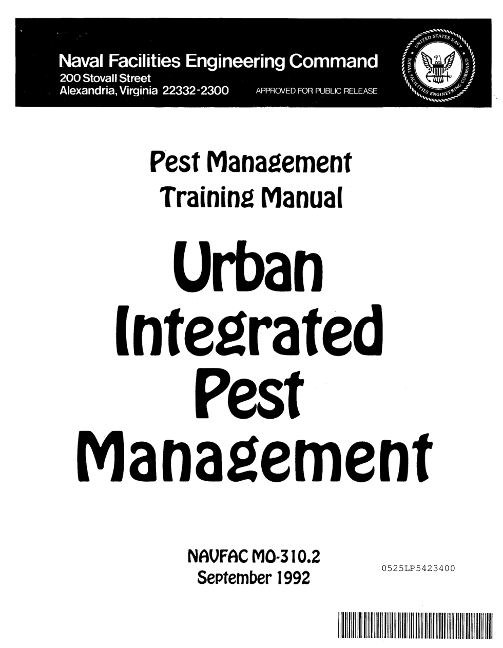 NAVY Urban Integrated Pest Management 1992 204 pages cover