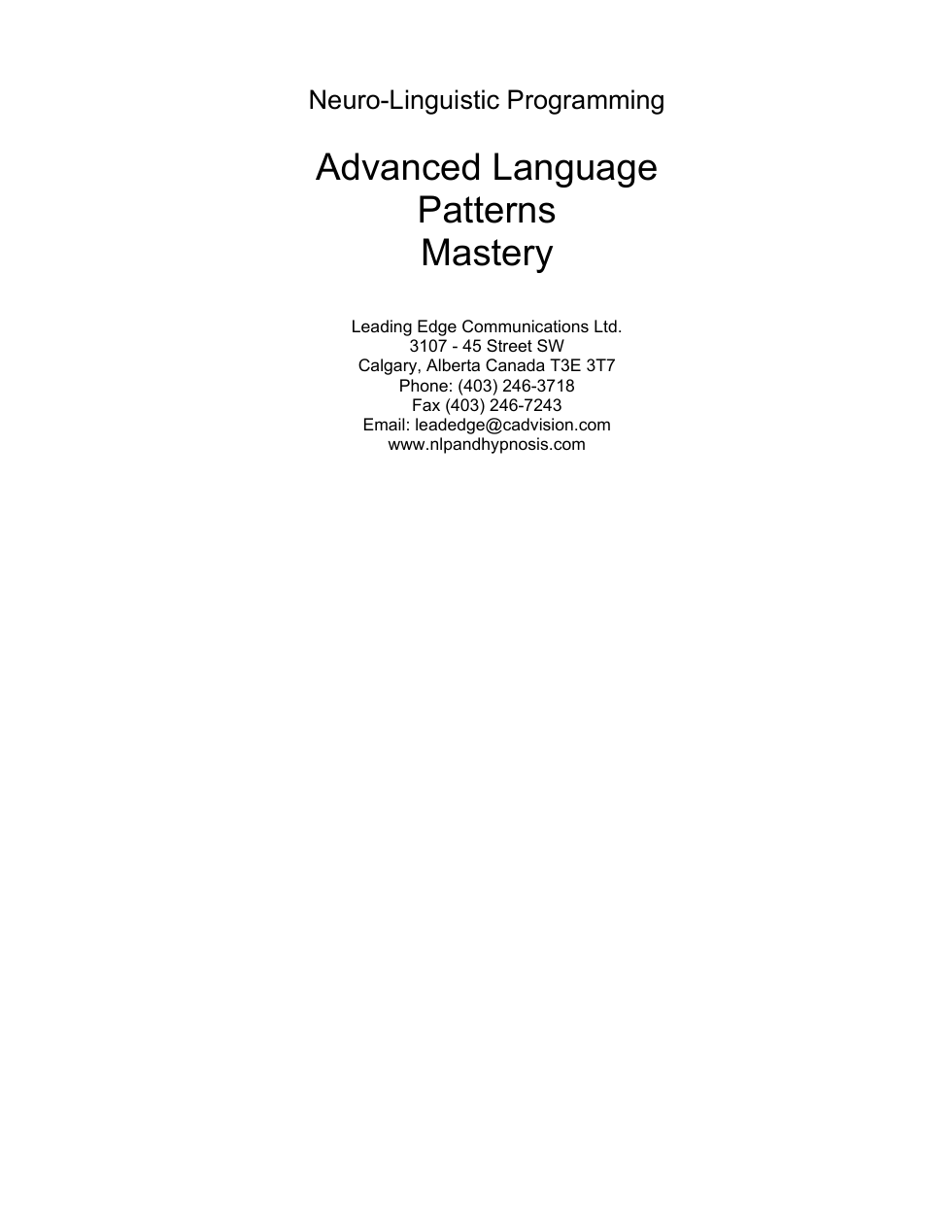 Advanced Language Patterns Mastery cover
