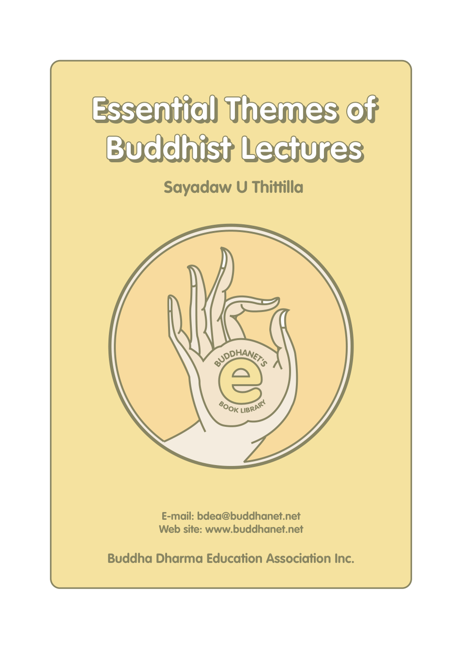 Essential Themes Of Buddhist Lectures cover