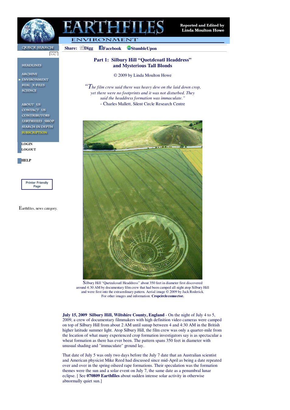 07 15 2009 Part 1 Silbury Hill Quetzlcoatl Headdress and Mysterious Tall Blonds cover