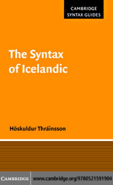 Höskuldur Thráinsson - The Syntax of Icelandic (Cambridge Syntax Guides) cover